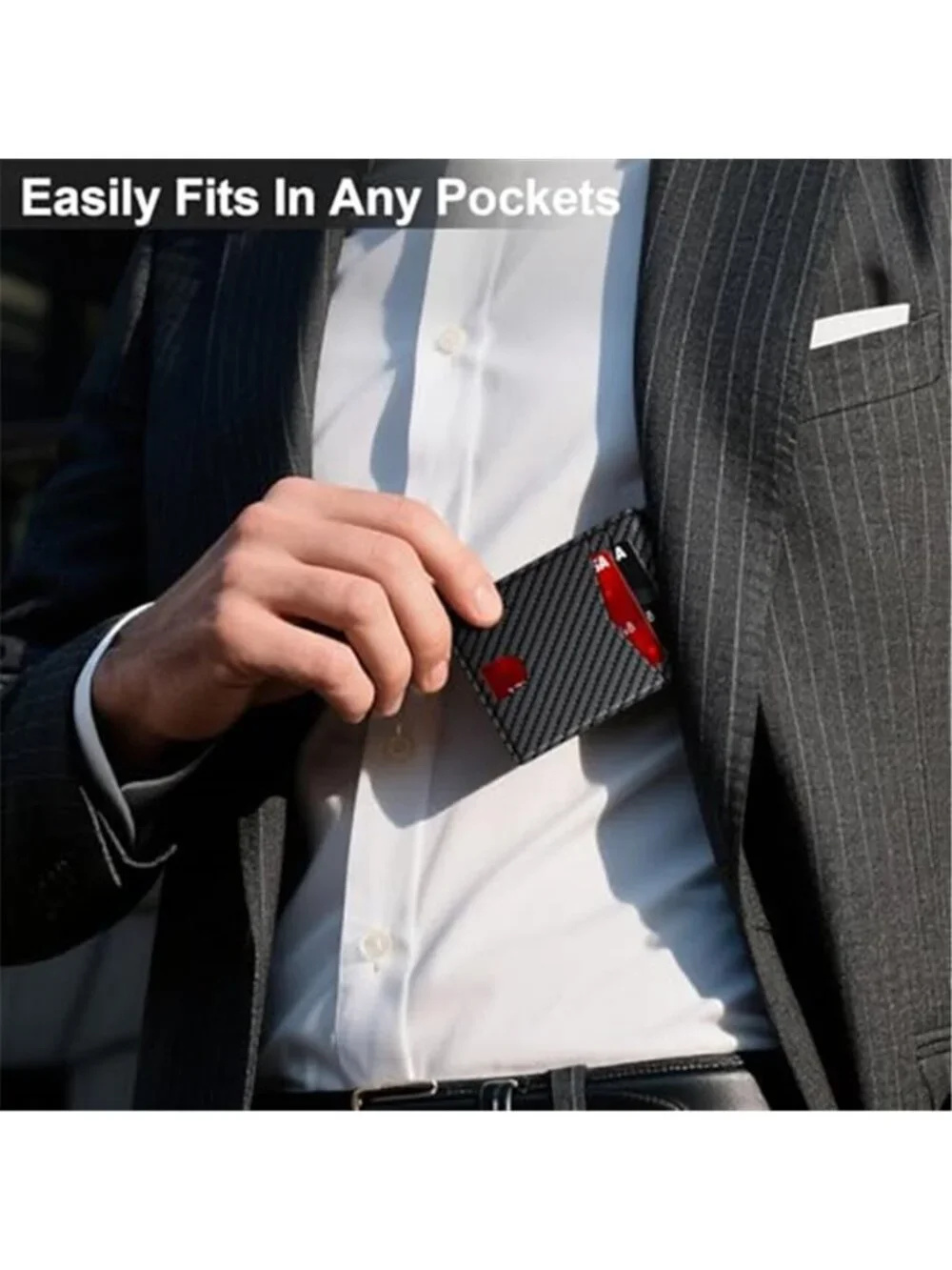 Wallet for Men Slim RFID Blocking Leather Credit Card Holder Wallet for 14 Cards